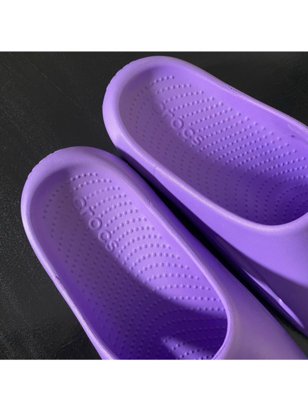 Crocs Mellow Recovery Slide Sandals Men 10 Women 12 Galaxy Purple Waterproof - Picture 7 of 12